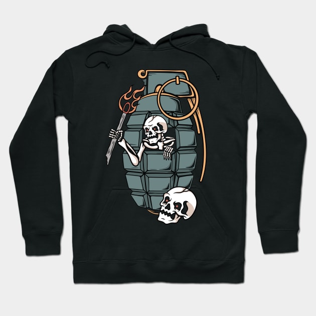 Bomb skull Hoodie by gggraphicdesignnn